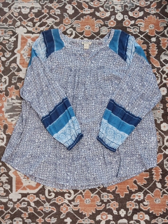 Lucky Brand Tops - Lightweight Batik Peasant Top